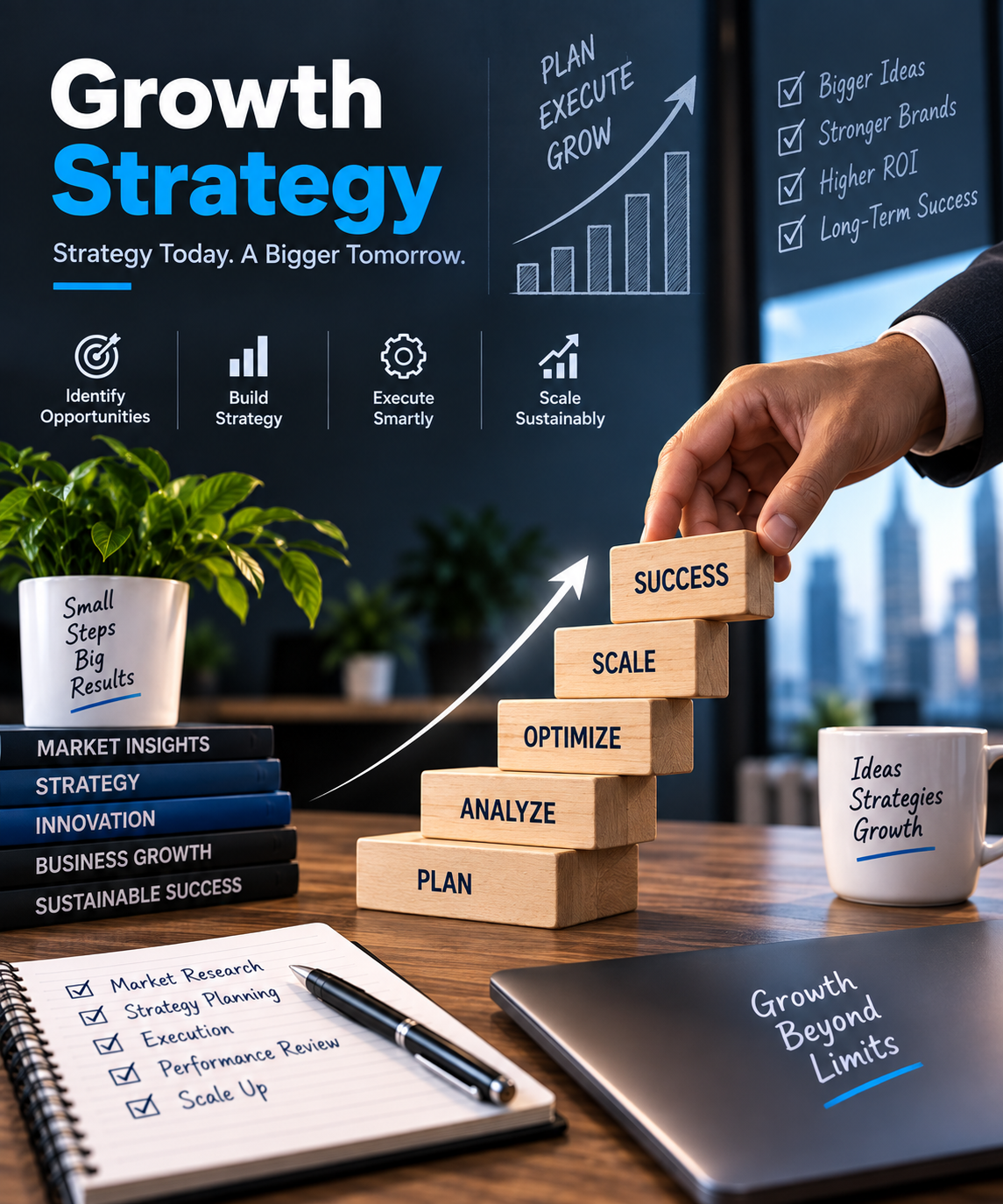 Growth strategy chart and optimisation