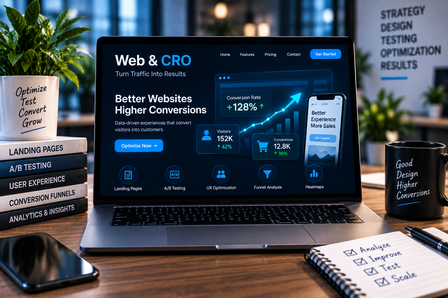 Conversion rate optimisation dashboard